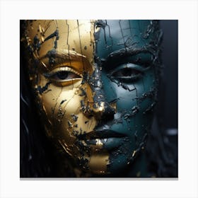 Gold And Black Canvas Print