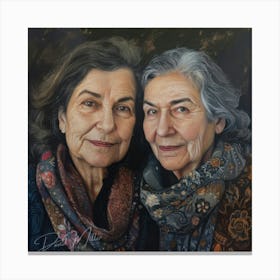 Portrait Of Two Sisters Leinwandbild