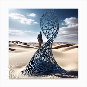 Sand Sculpture In The Desert 6 Canvas Print