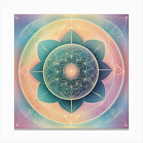 Psychedelic Flower Canvas Print