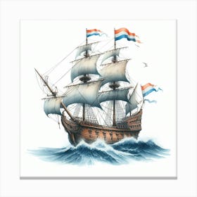 Ship of Flying Dutchman 3 Canvas Print