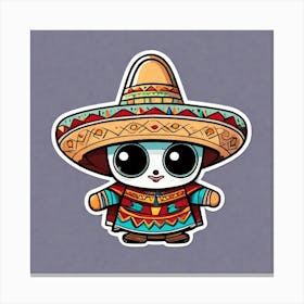 Mexican Panda Canvas Print