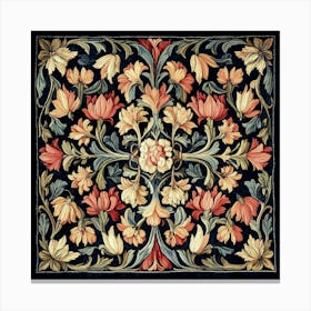 Floral Tapestry Art Canvas Print