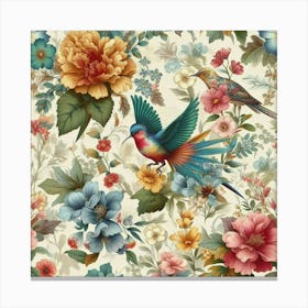 Floral Wallpaper Canvas Print