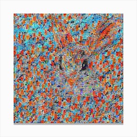 Rabbit In A Mosaic Canvas Print