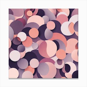 Abstract Circles, minimalistic vector art 3 Canvas Print