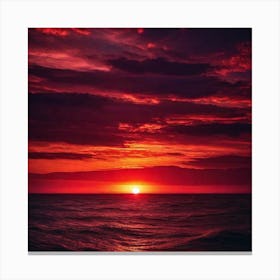 Sunset Over The Ocean 135 Canvas Print
