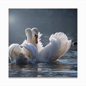 Couple Of Swans Canvas Print