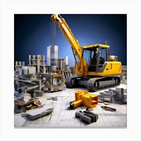 Construction Equipment Canvas Print