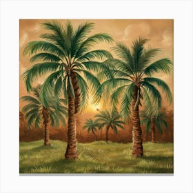 A Vibrant Detailed Illustration Of Palm Trees Pain Tl7xa9yvsyecqo26dgdhqg Imkbedsr2my83m6bp9vzg Canvas Print