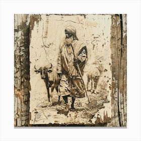 Woodblock Print Canvas Print