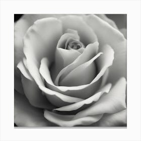 Black And White Rose 3 Canvas Print