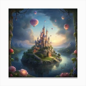 Cinderella Castle art print Canvas Print