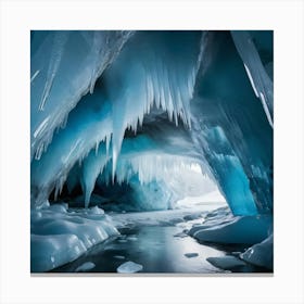 Ice Cave paintings art print 1 Canvas Print