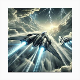 Skyblade Frigates High Speed Maneuver Canvas Print