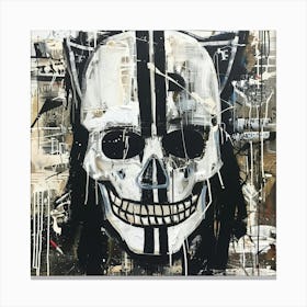 Raiders Type Skull Canvas Print