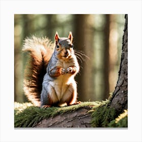 Squirrel In The Forest 3 Canvas Print