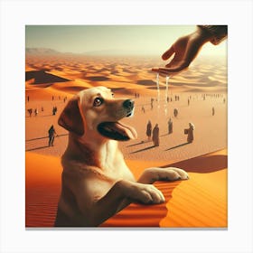 Dog In The Desert 2 Canvas Print