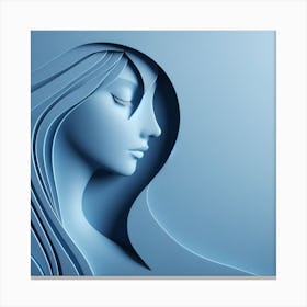 Silhouette a woman 17 Canvas Print