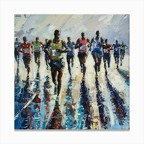 Marathon Runners 11 Canvas Print