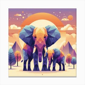 The Solar Siblings Elephants Canvas Print