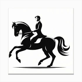 A man riding a horse 5 Canvas Print