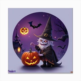 Halloween Witch Canvas Print