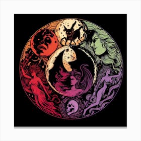 Moon Goddesses Canvas Print