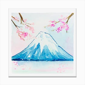 Watercolor Mount Fuji Canvas Print