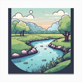 Cartoon Landscape 13 Canvas Print