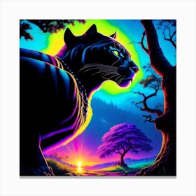 BLACK PANTHER HUNTING DINNER Canvas Print