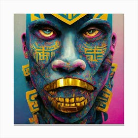 Man With A Blue Face Canvas Print