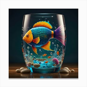 Fish In A Glass Canvas Print