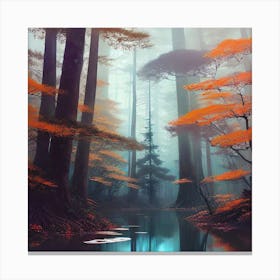 Forest In The Fog 2 Canvas Print