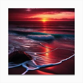 Sunset On The Beach 839 Canvas Print