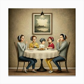 Family Dinner 2 Canvas Print