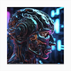 Cyborg Head 37 Canvas Print