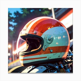 Motorcycle Helmet 1 Canvas Print