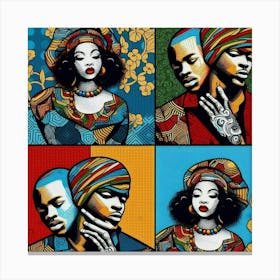 Afro-American Couple Canvas Print