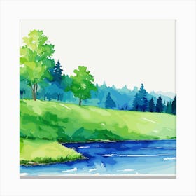 Watercolor Landscape Canvas Print