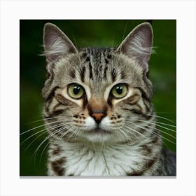 Portrait Of A Tabby Cat Canvas Print