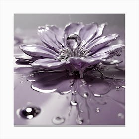 Water Drop Flower Canvas Print