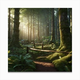 Mossy Forest Canvas Print