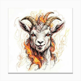 Goat Head 10 Canvas Print