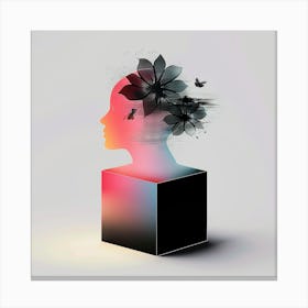 Abstract Woman In A Cube Canvas Print