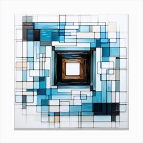 'Blue Square' Canvas Print