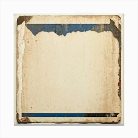 An Aged Advertising Card Resting On Rough Textured Cardboard Its Edges Worn And Slightly Torn Emb (6) Canvas Print