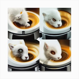 Cat In A Cup Canvas Print