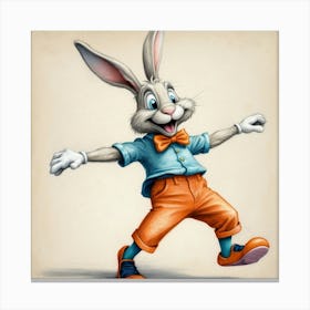 Rabbit In A Bow Tie Canvas Print