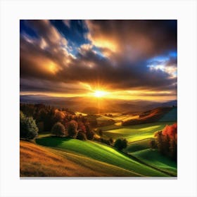 Sunset In The Countryside 17 Canvas Print